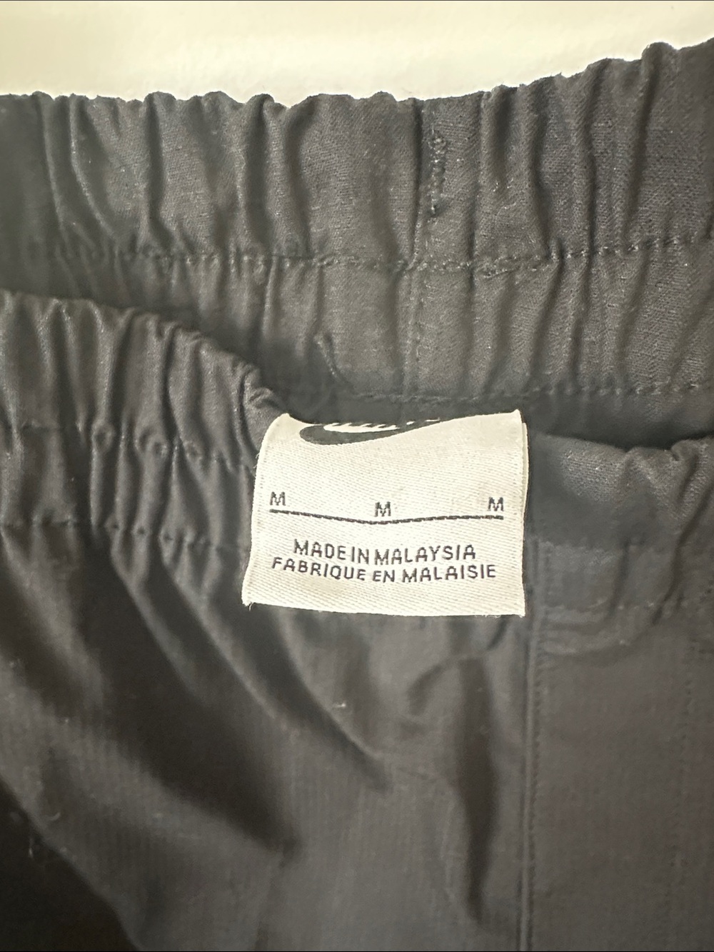 Nike Black Cargo Track Pants with White Swoosh - Picture 2 of 5